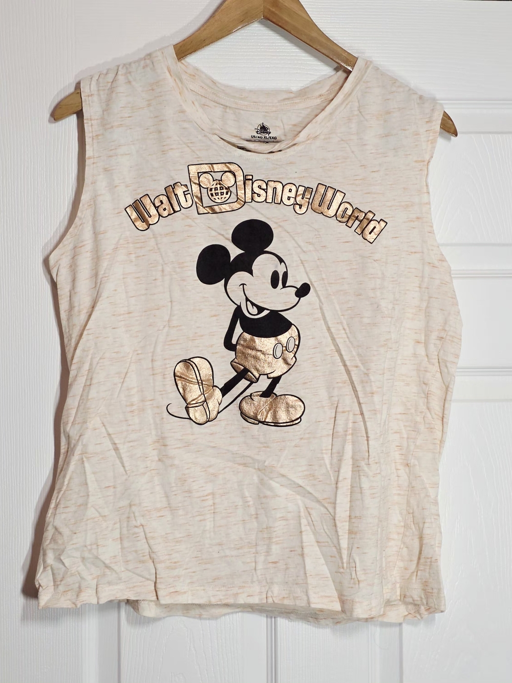 Disney Parks WDW Mickey Sleeveless Top w Rose Gold XL
